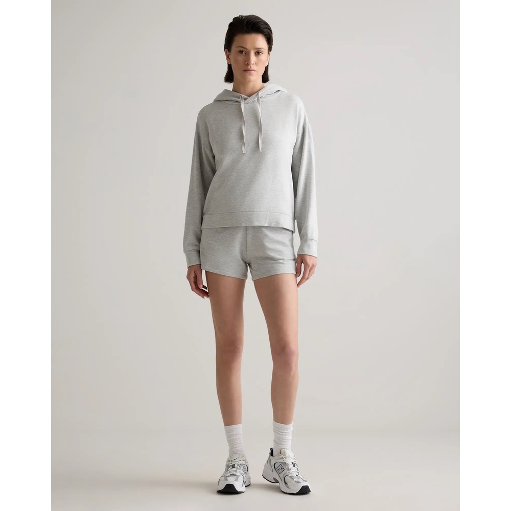 Quince Womens SuperSoft Fleece Pullover Sweatshirt Size S Heather Gray